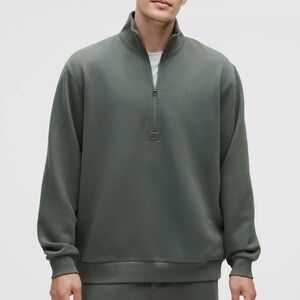 Lululemon Men’s Steady State Half-Zip Hoodie Green XL Athleisure Athletic